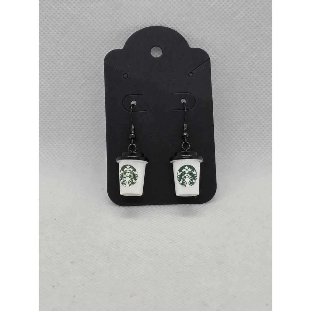 Starbucks Cup of Coffee Phone Earrings Handmade Hypoallergenic